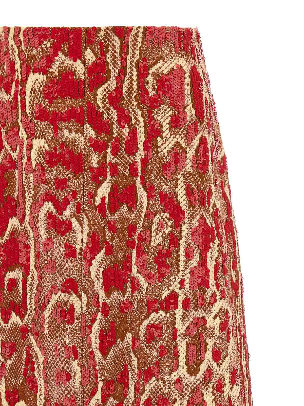Dries Van Noten A-line Silhouette Animal Print Skirt In Multi
