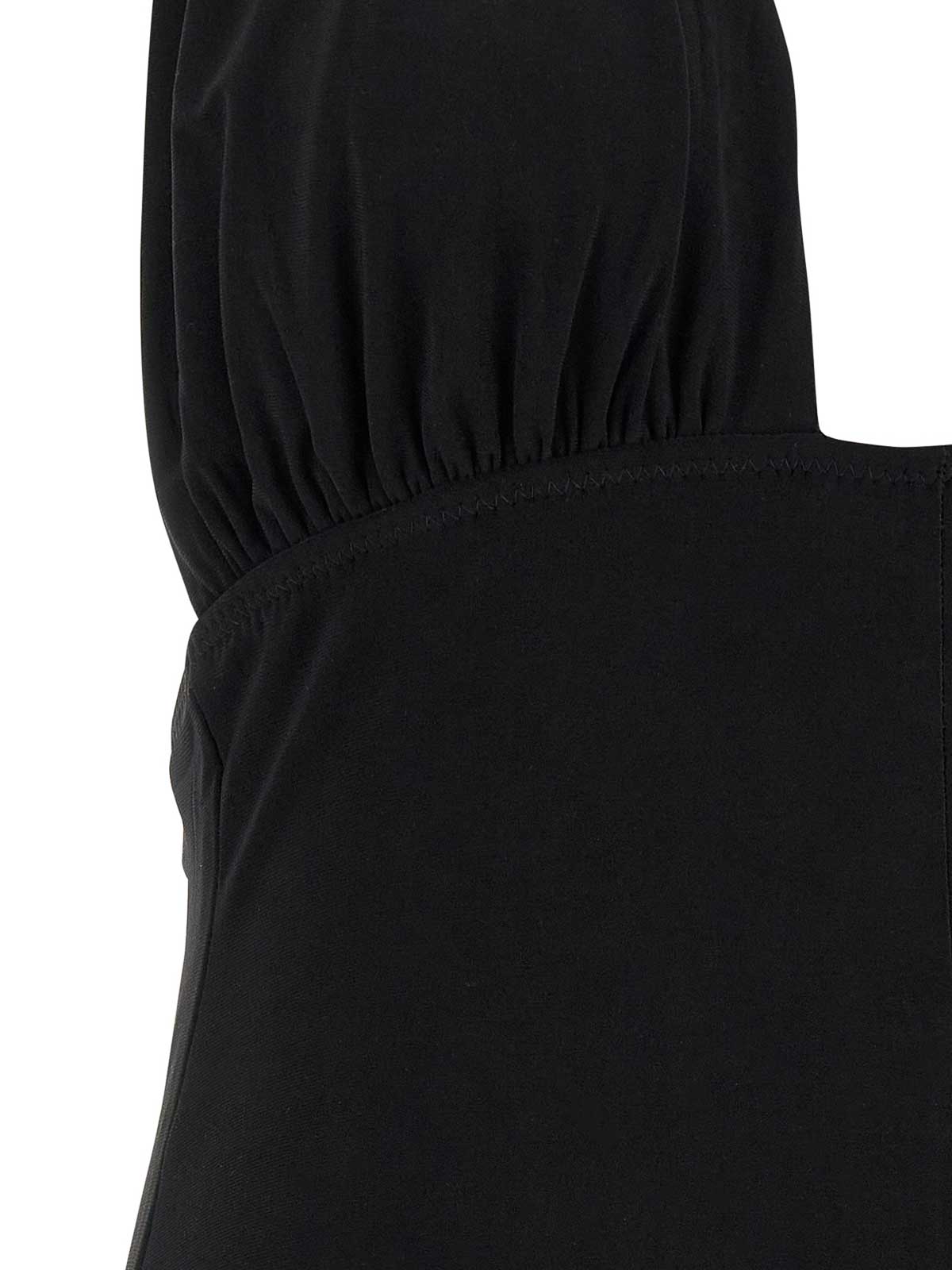 Norma Kamali Cross Halter Straight Leg Jumpsuit In Black