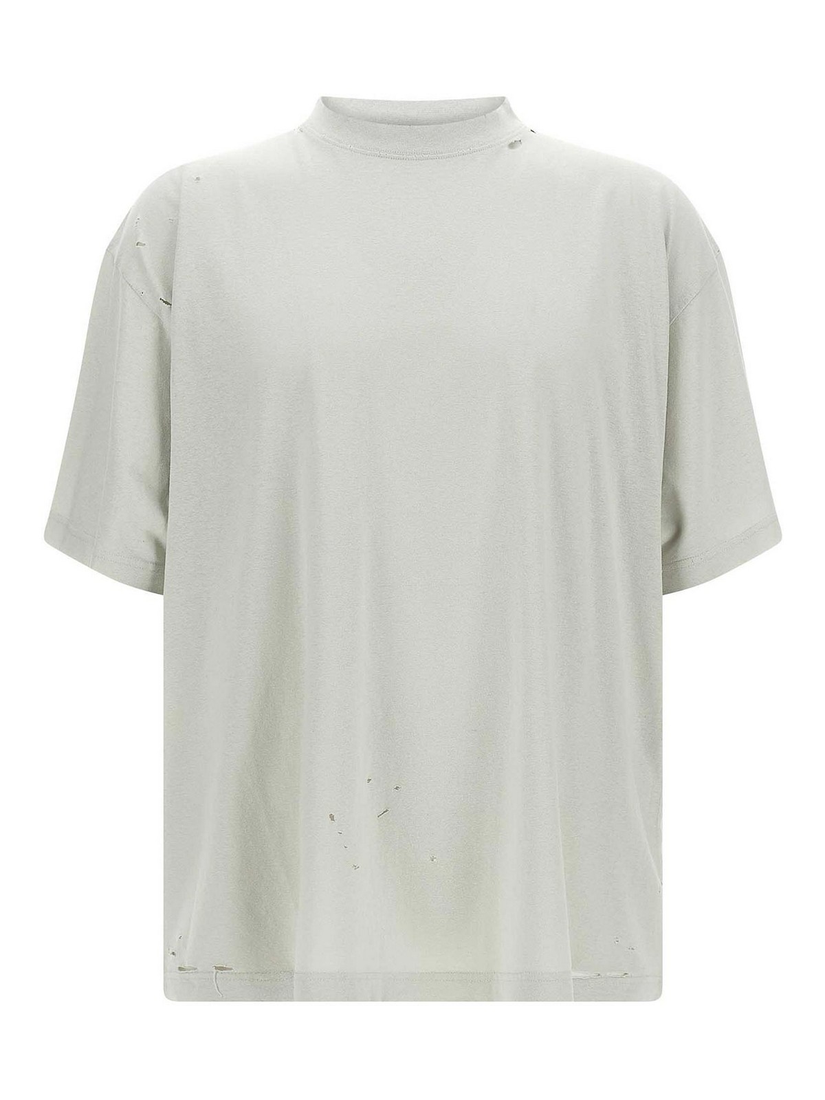 Balenciaga Beige Blackletter Script T-shirt In White