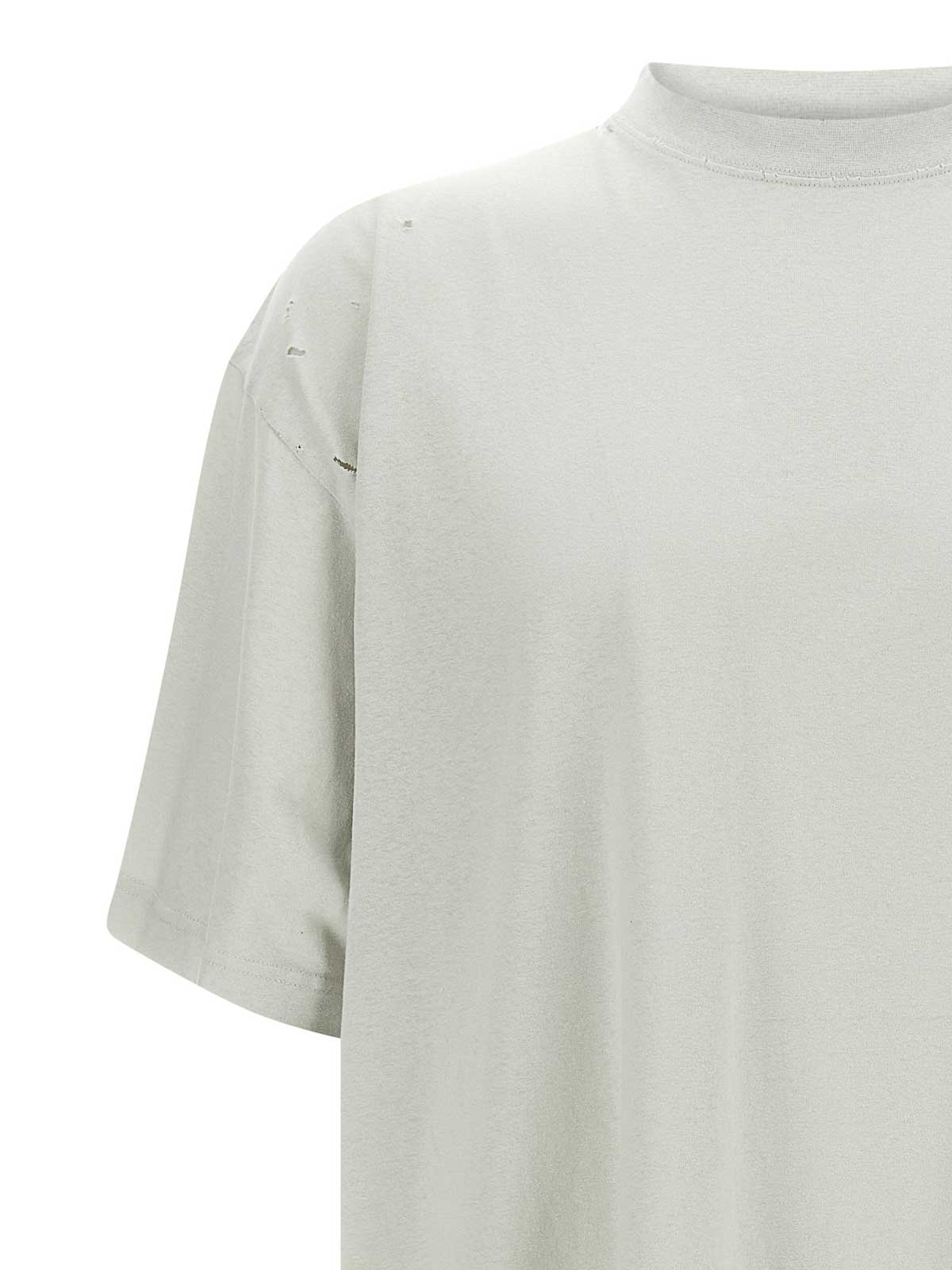 Balenciaga Beige Blackletter Script T-shirt In White