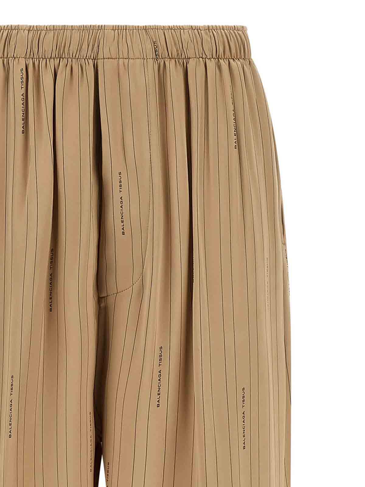 Balenciaga Tailored Trousers Pinstripe Pattern In Animal Print