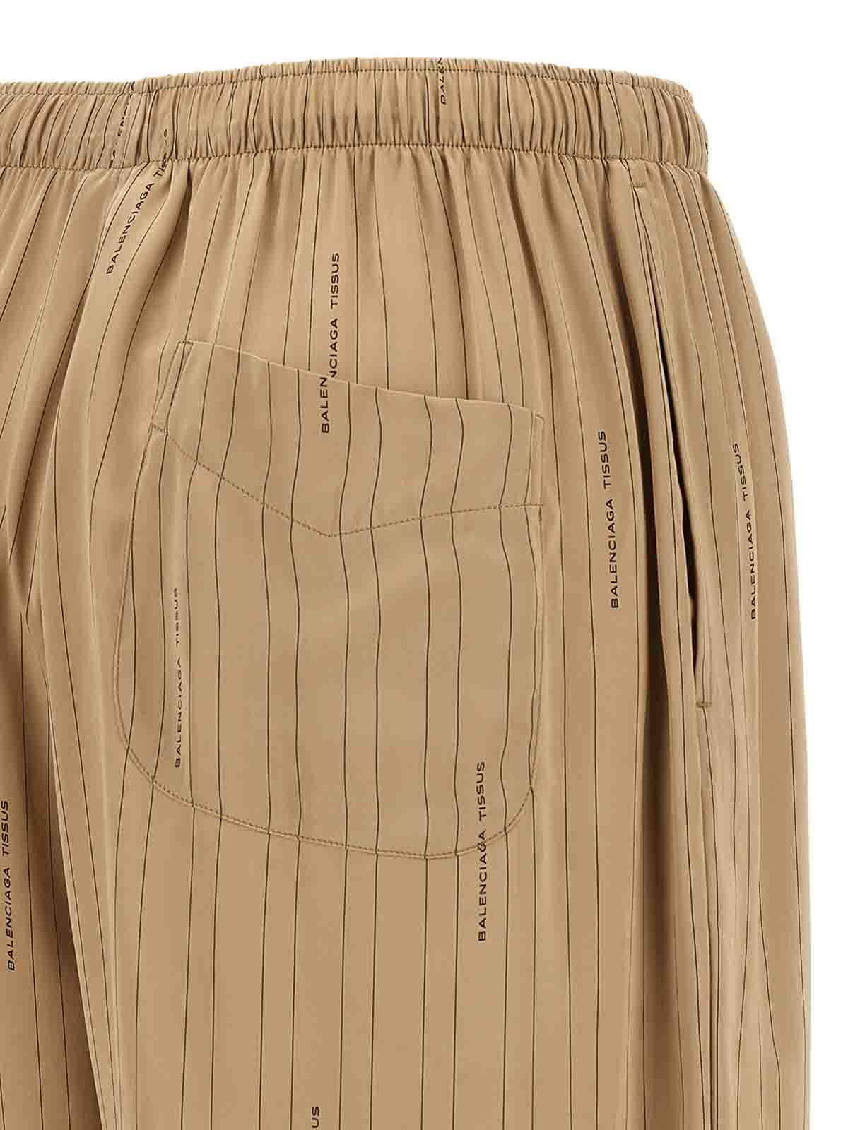 Balenciaga Tailored Trousers Pinstripe Pattern In Animal Print