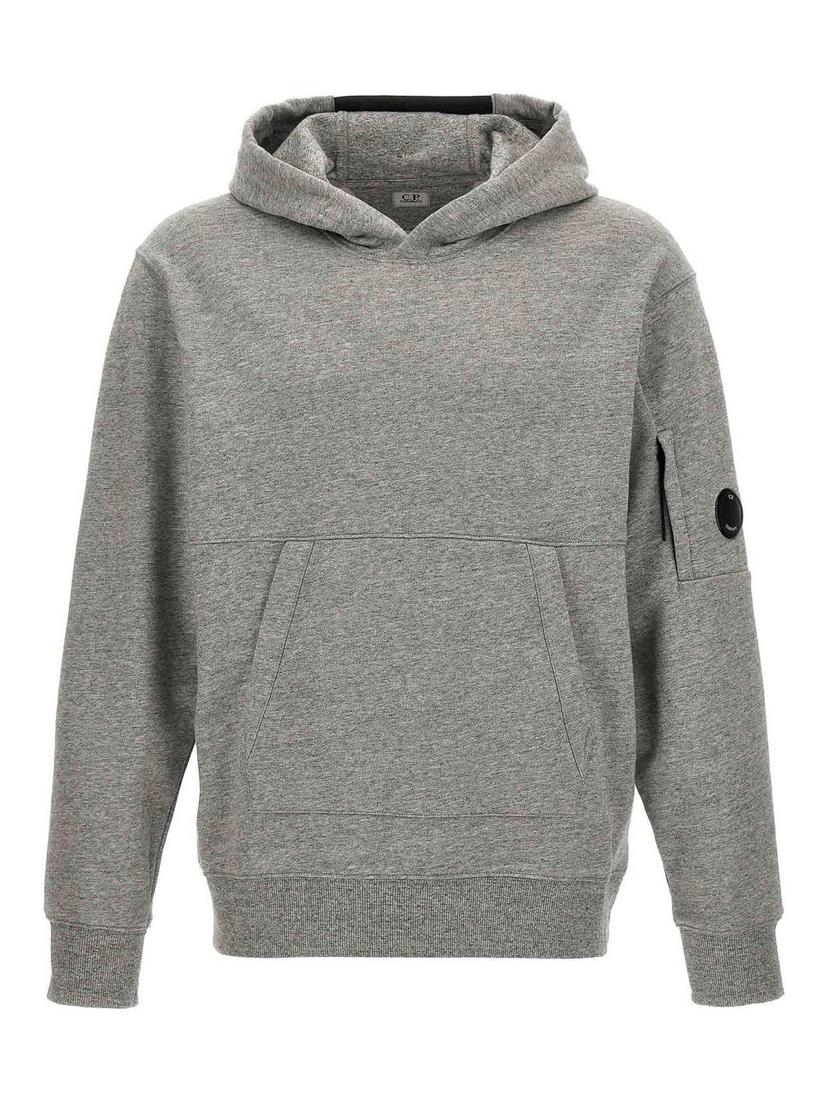C.p. Company Diagonal Raised Hoodie In Gray