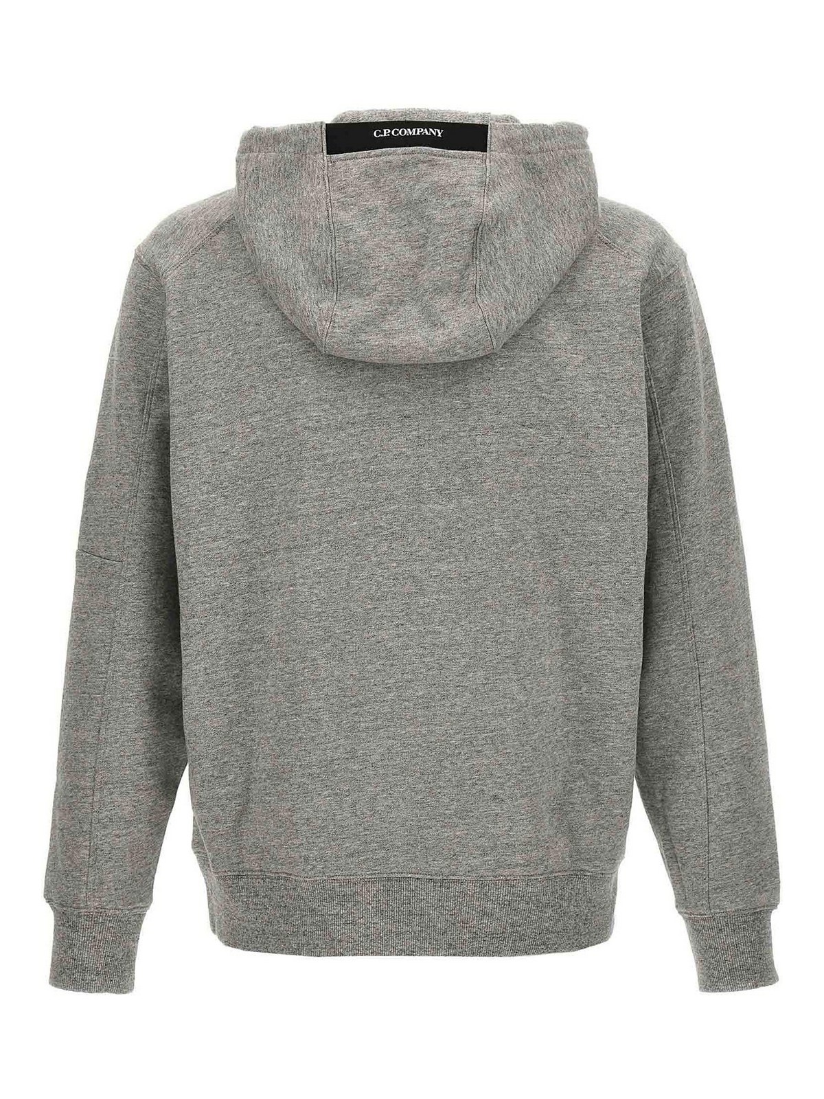 C.p. Company Diagonal Raised Hoodie In Gray
