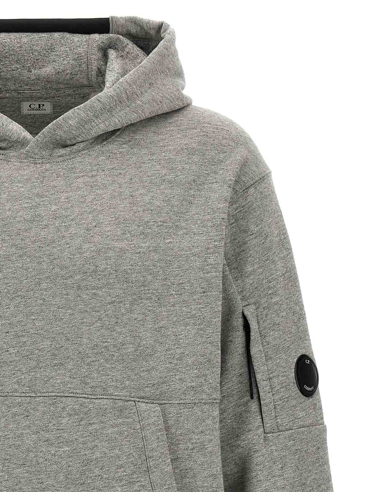 C.p. Company Diagonal Raised Hoodie In Gray
