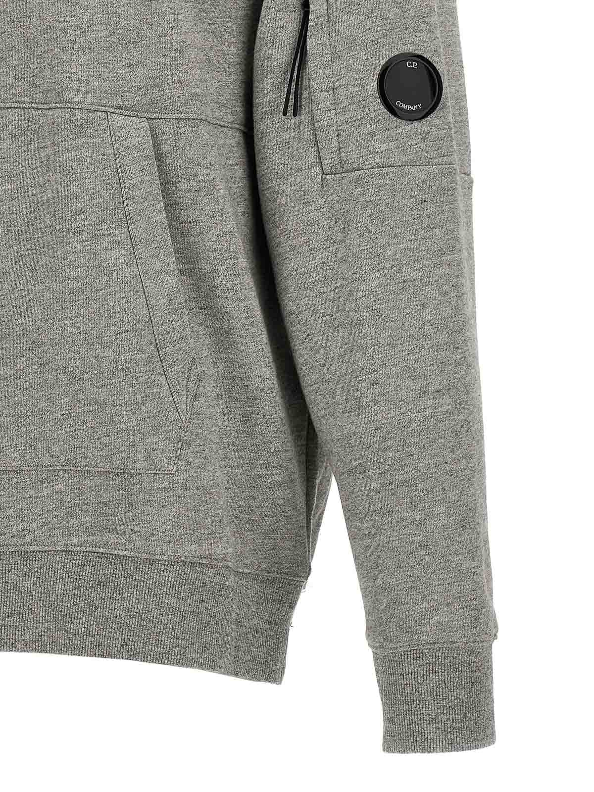 C.p. Company Diagonal Raised Hoodie In Gray