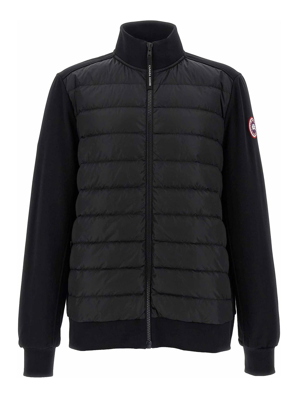Canada Goose Wattierte Hybridge Huron Jacke Mit Reissverschluss In Black