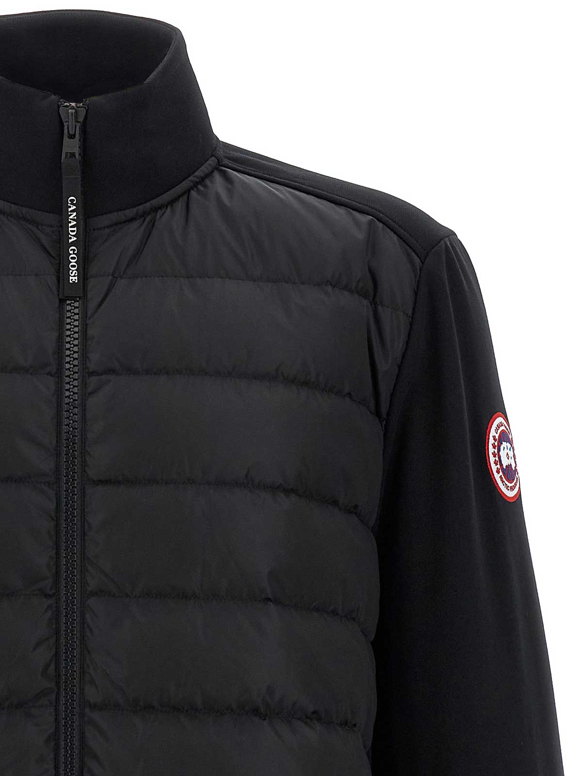 Canada Goose Wattierte Hybridge Huron Jacke Mit Reissverschluss In Black