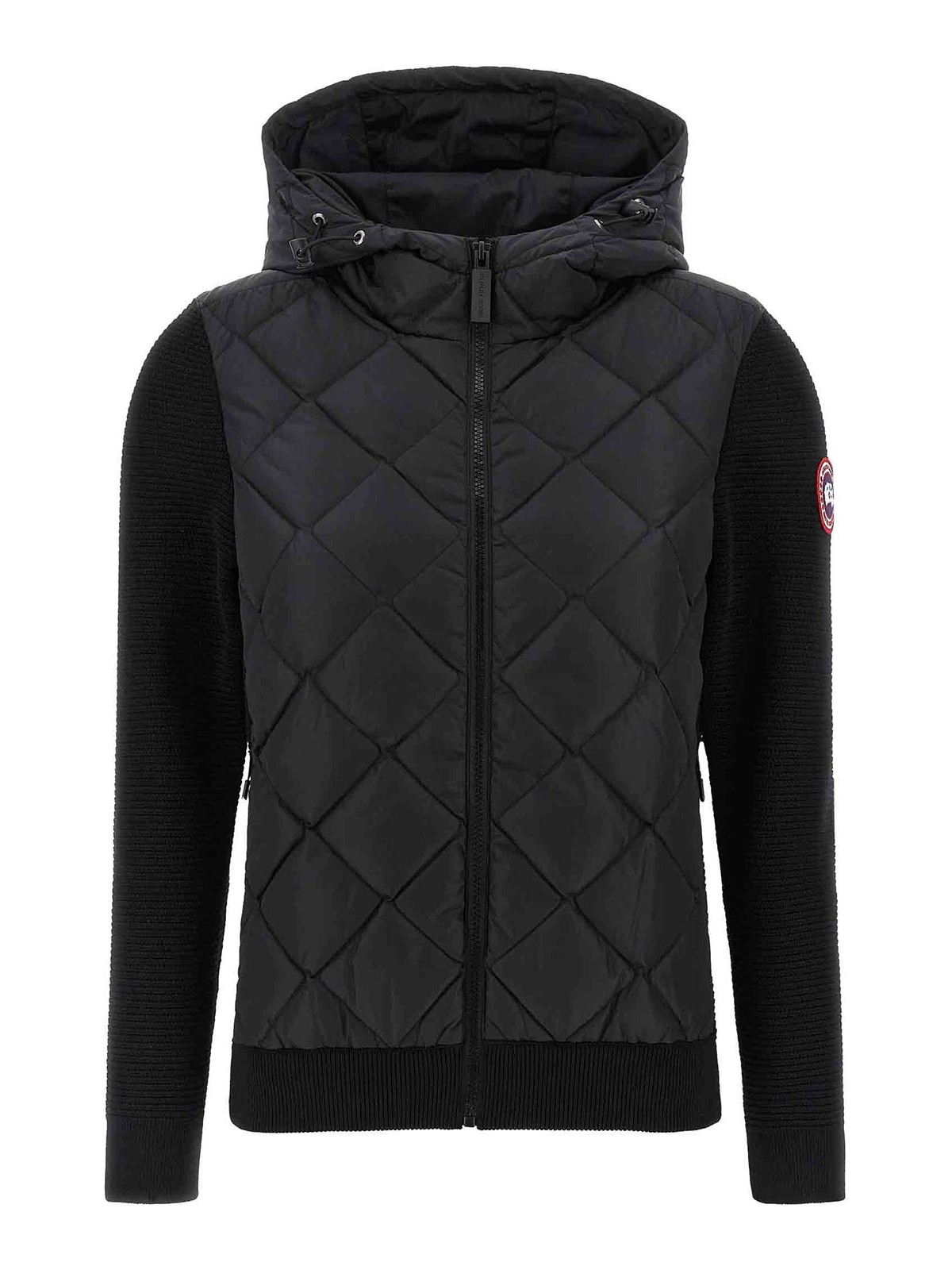 Canada Goose Hybridge Quilted Knit Jacket In Black