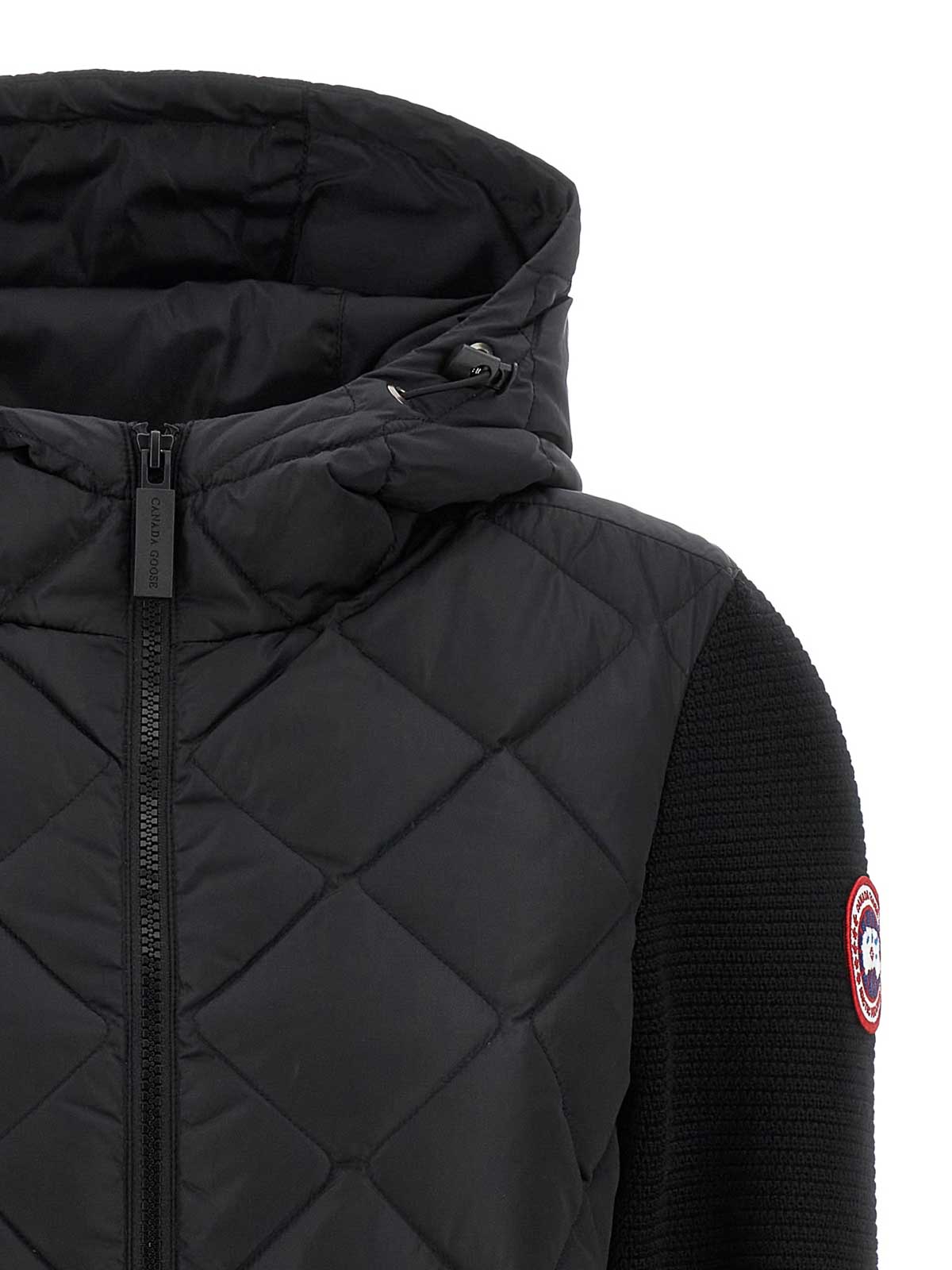 Canada Goose Hybridge Quilted Knit Jacket In Black