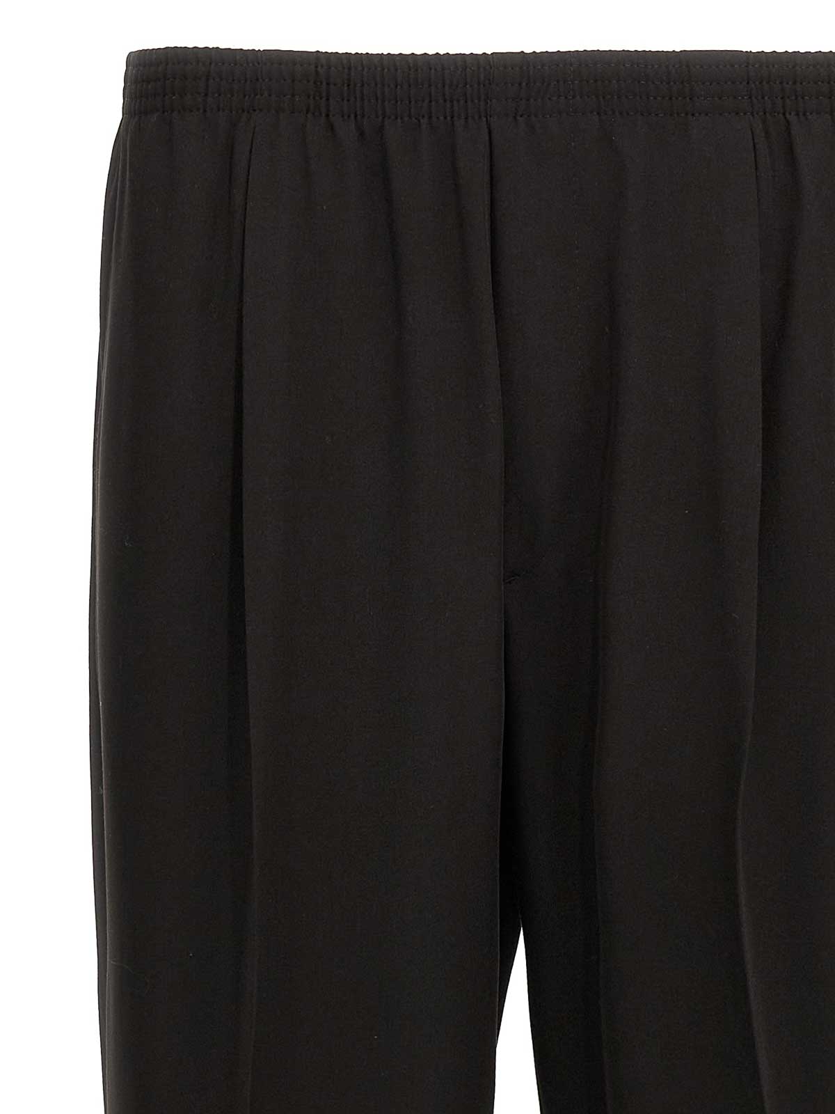 Cellar Door Ezio Elastic-waistband Trousers In Black
