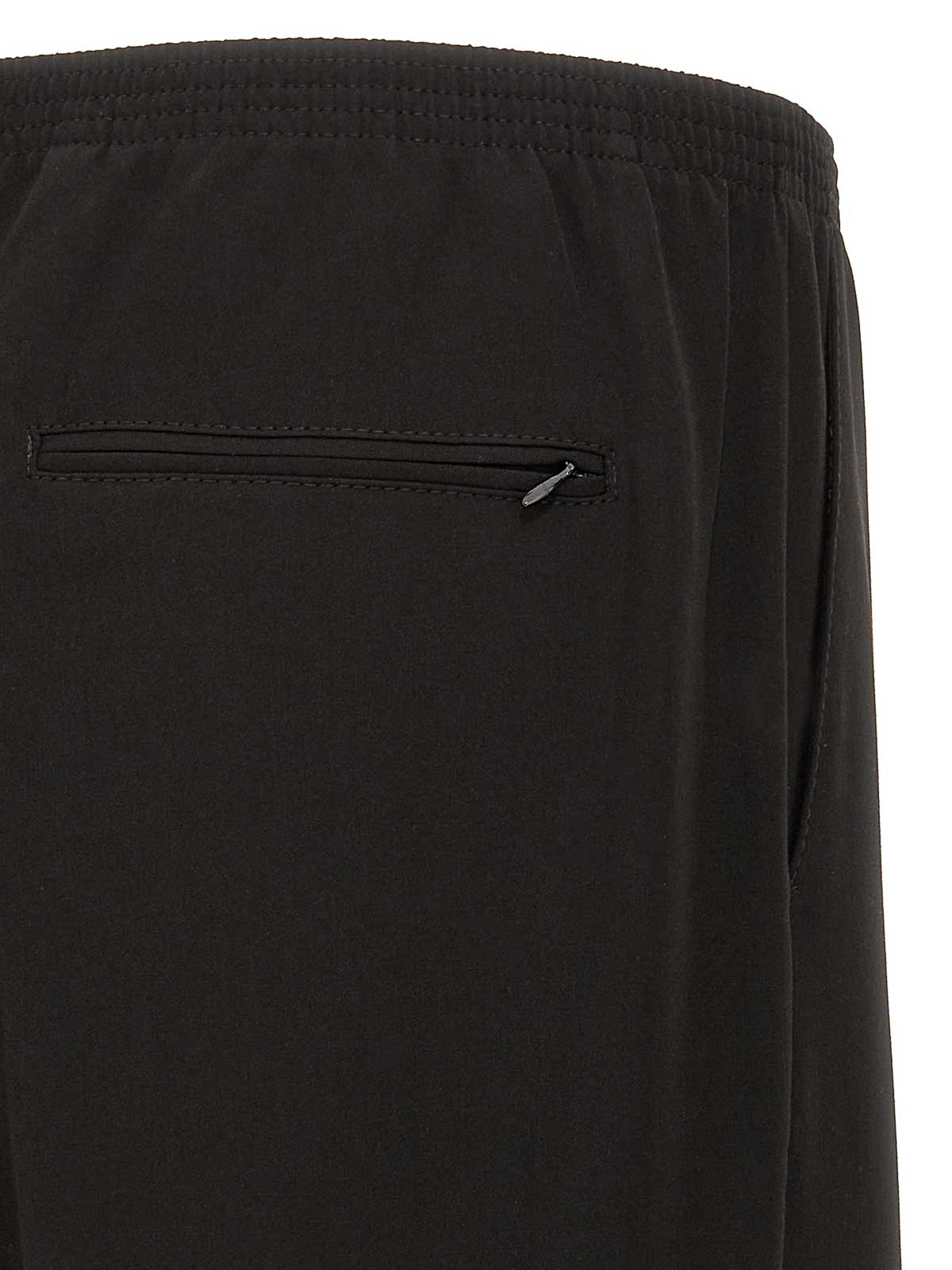 Cellar Door Ezio Elastic-waistband Trousers In Black