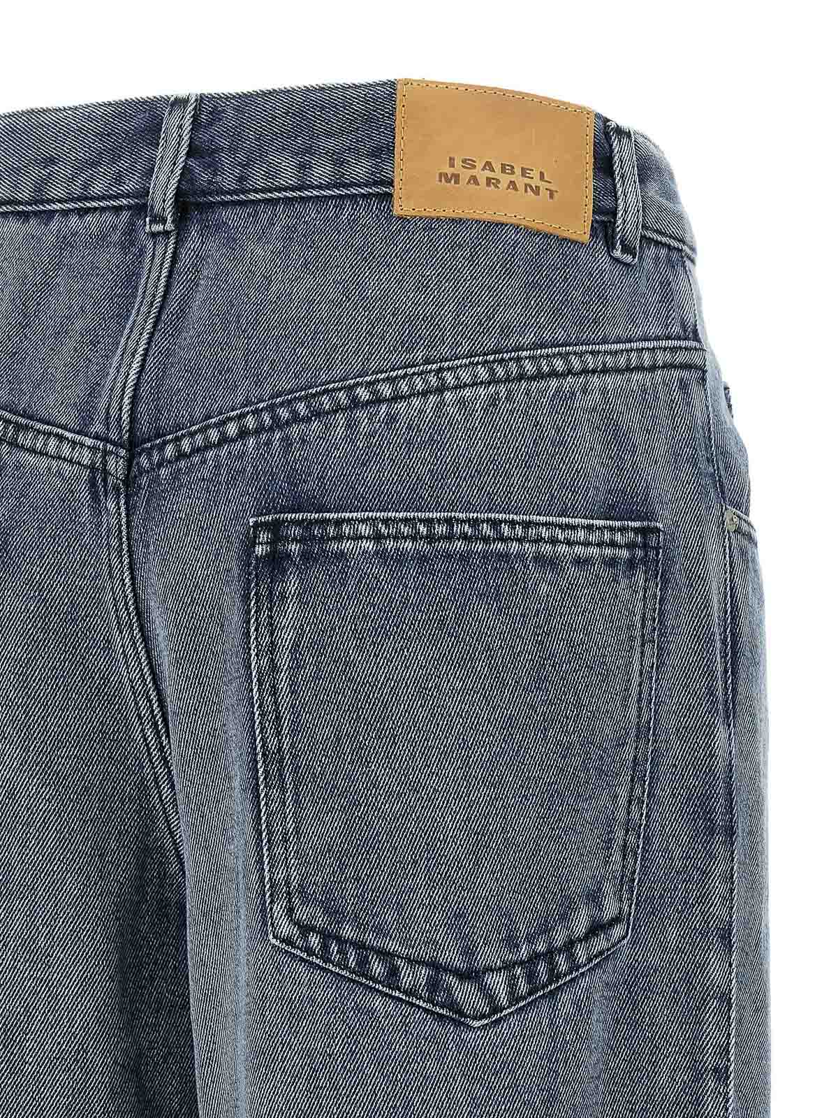 Isabel Marant High-waisted Straight Blue Jeans In Blue