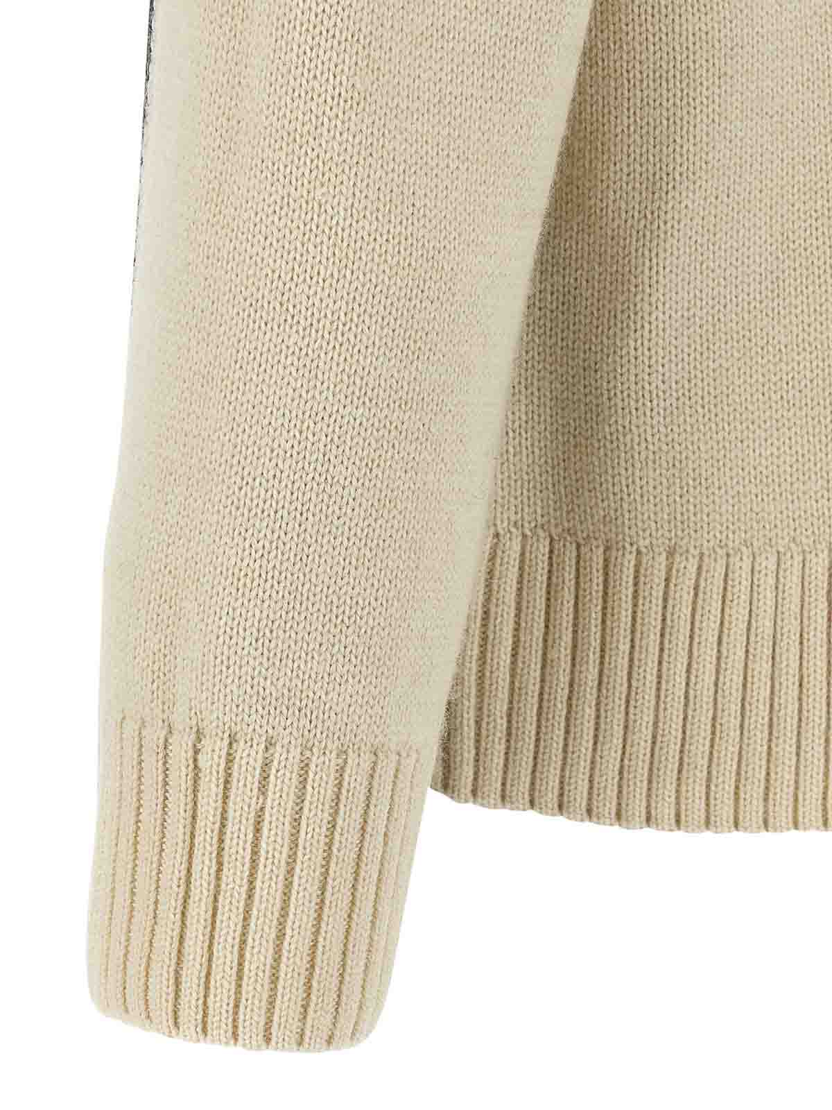 Jw Anderson Two Tone Sweater In Gray