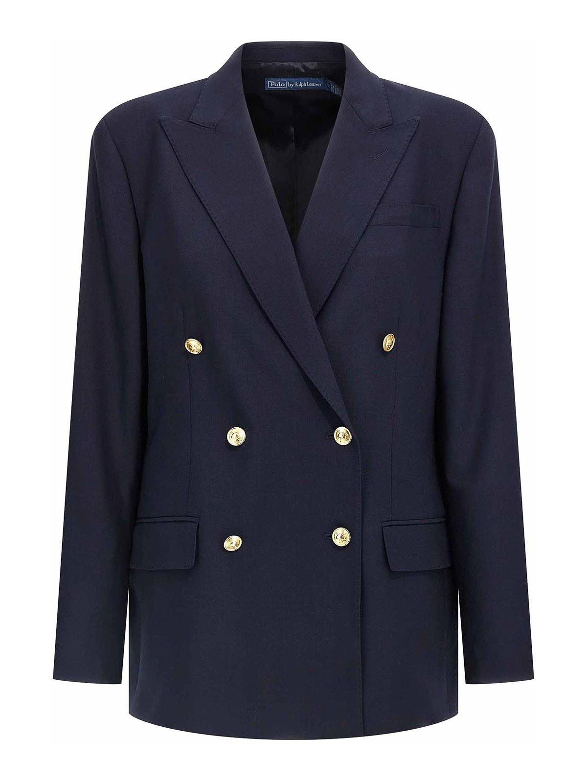 Polo Ralph Lauren Double-breasted Notched Blazer In Blue