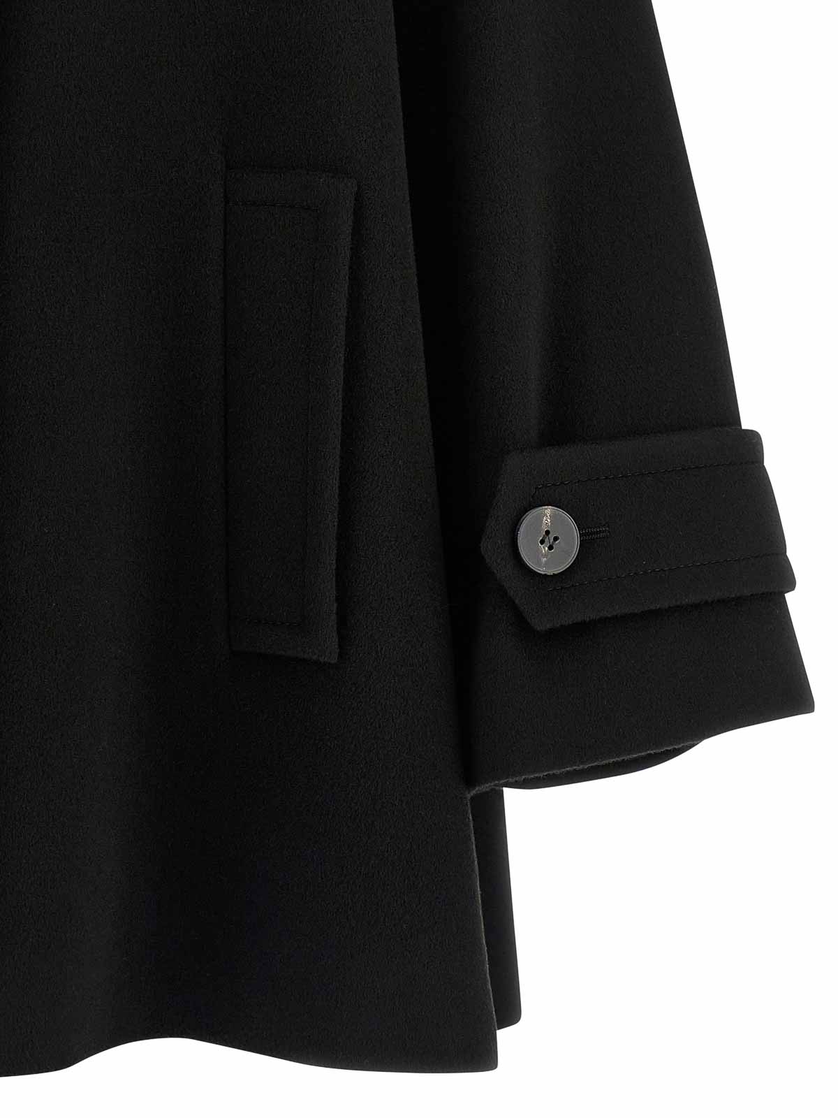 Alberto Biani Double-breasted Coat Featuring Notched Lapels In Black