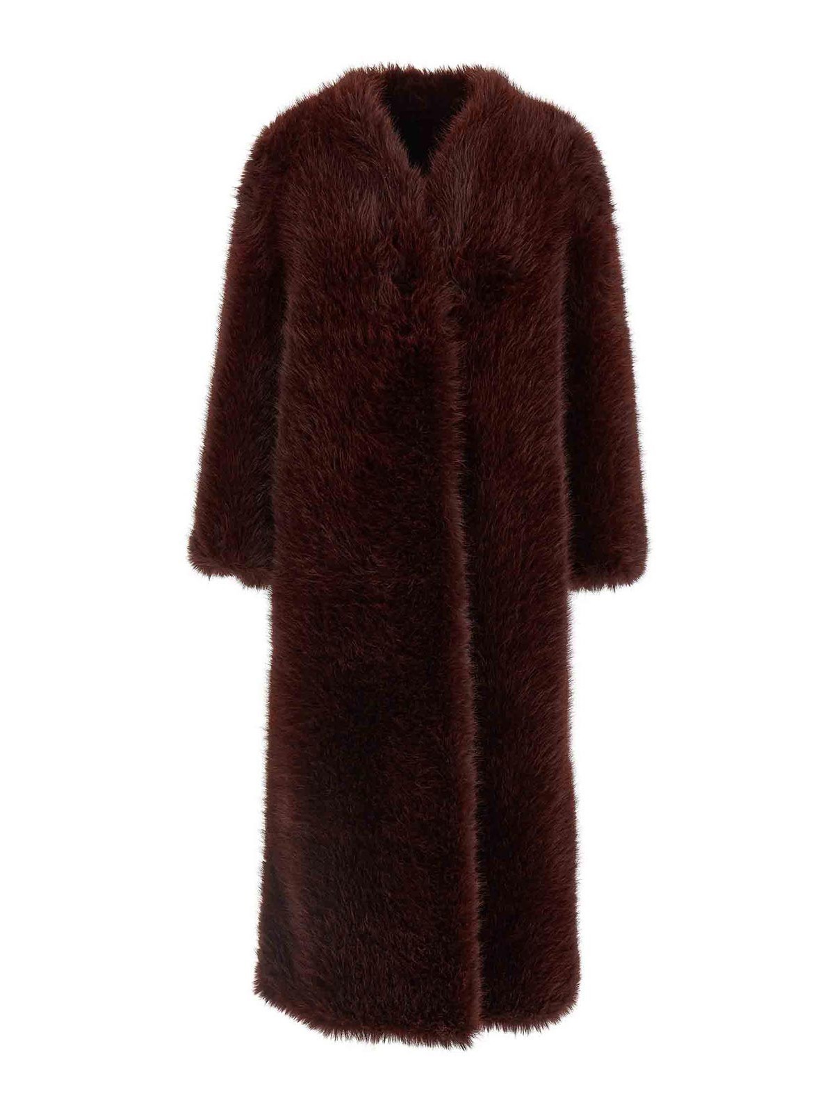 B&b Couture Biscuit Fur Bordeaux In Brown