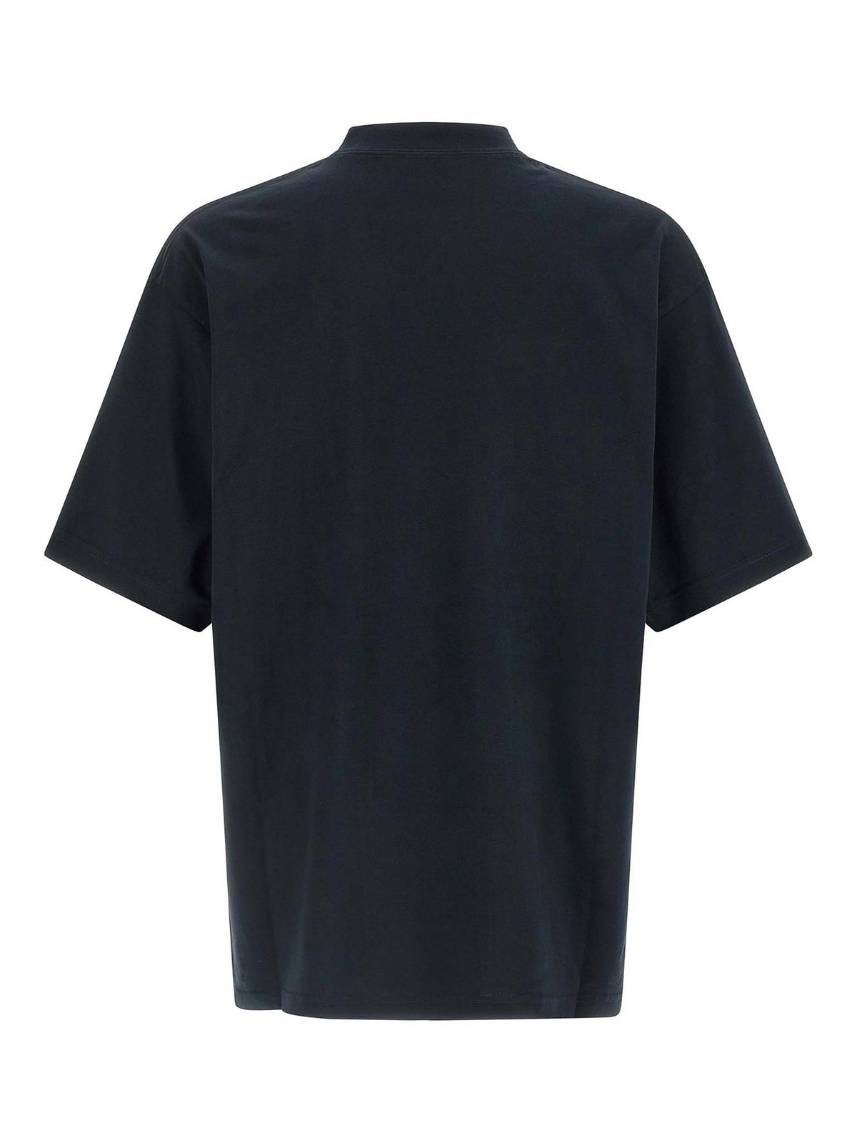 Balenciaga Faded Black Nano Bb Medium Fit T-shirt In Blue