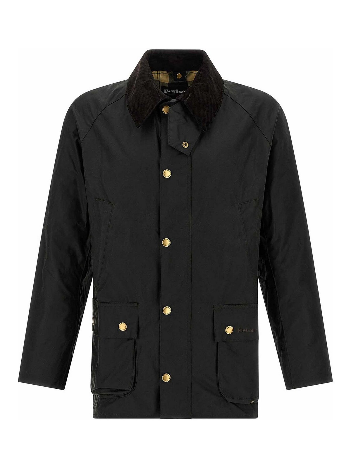 Barbour Casual Jacket With Long Sleeves And Collared Design In Green