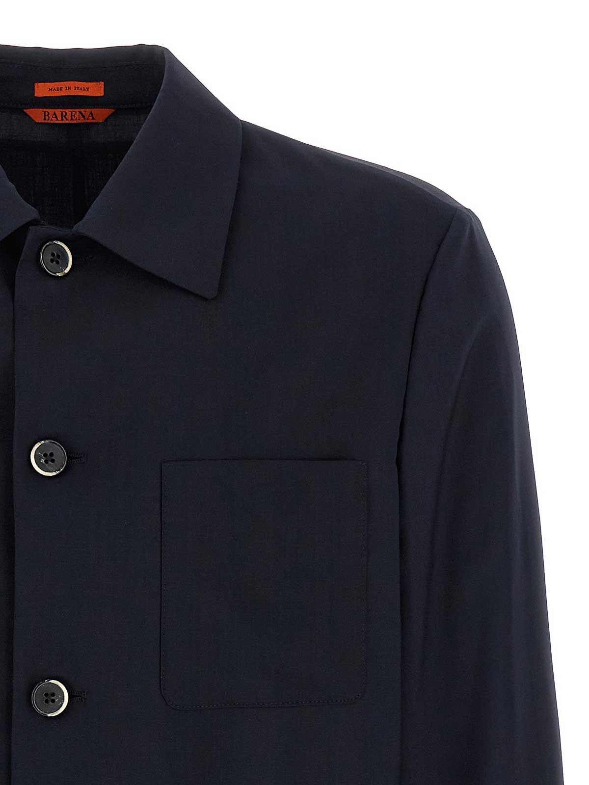 Barena Venezia Virgin Wool-blend Gabardine Overshirt In Blue