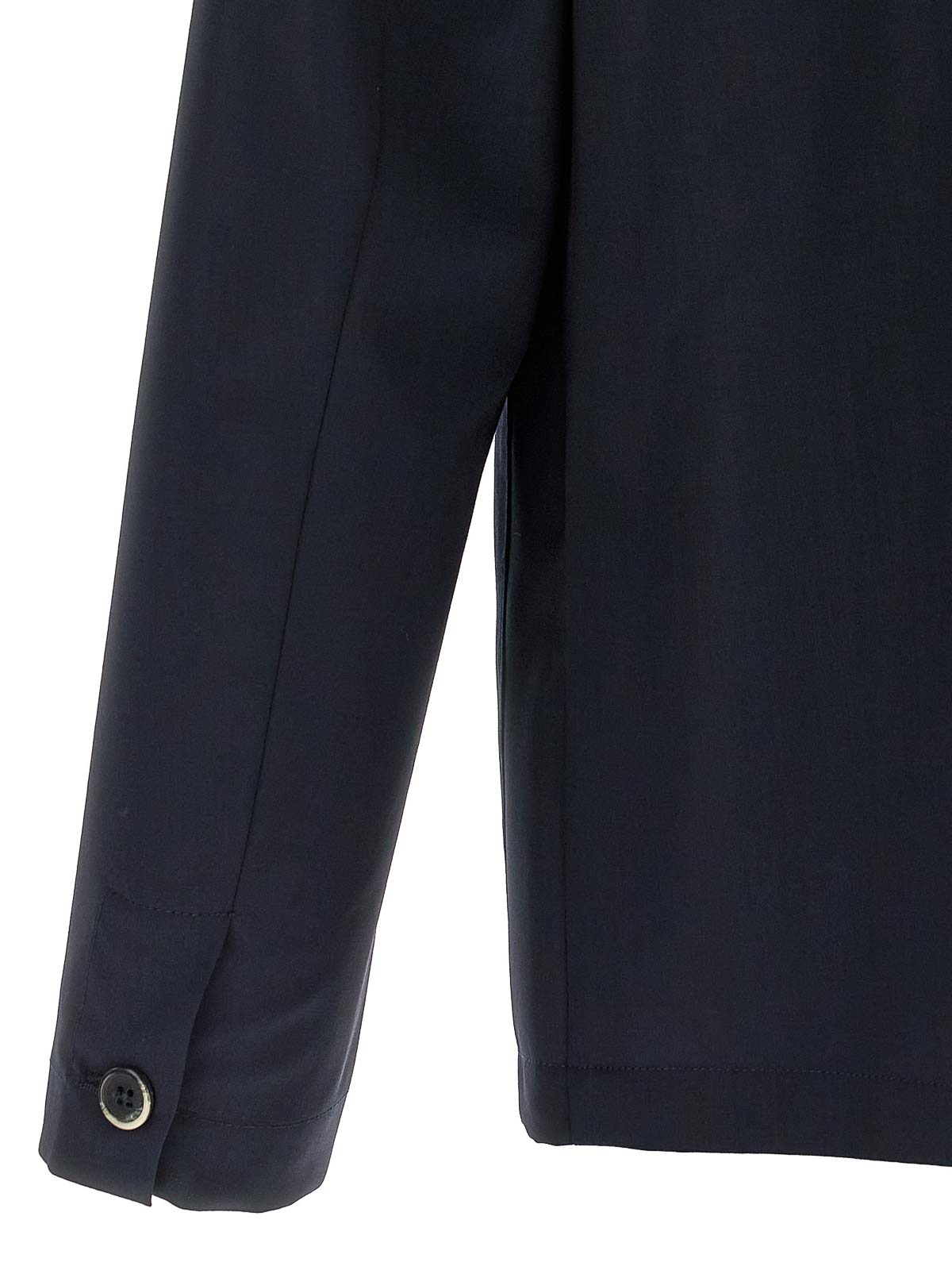 Barena Venezia Virgin Wool-blend Gabardine Overshirt In Blue