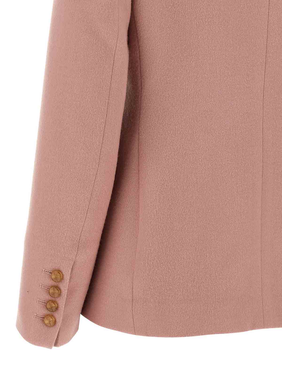Blazé Milano Double-breasted Round-pockets Blazer In Pink