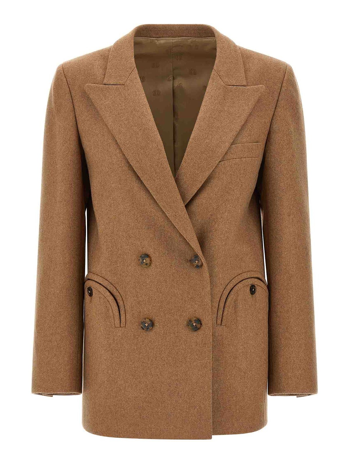 Blazé Milano Cholita Double-breasted Blazer In Brown
