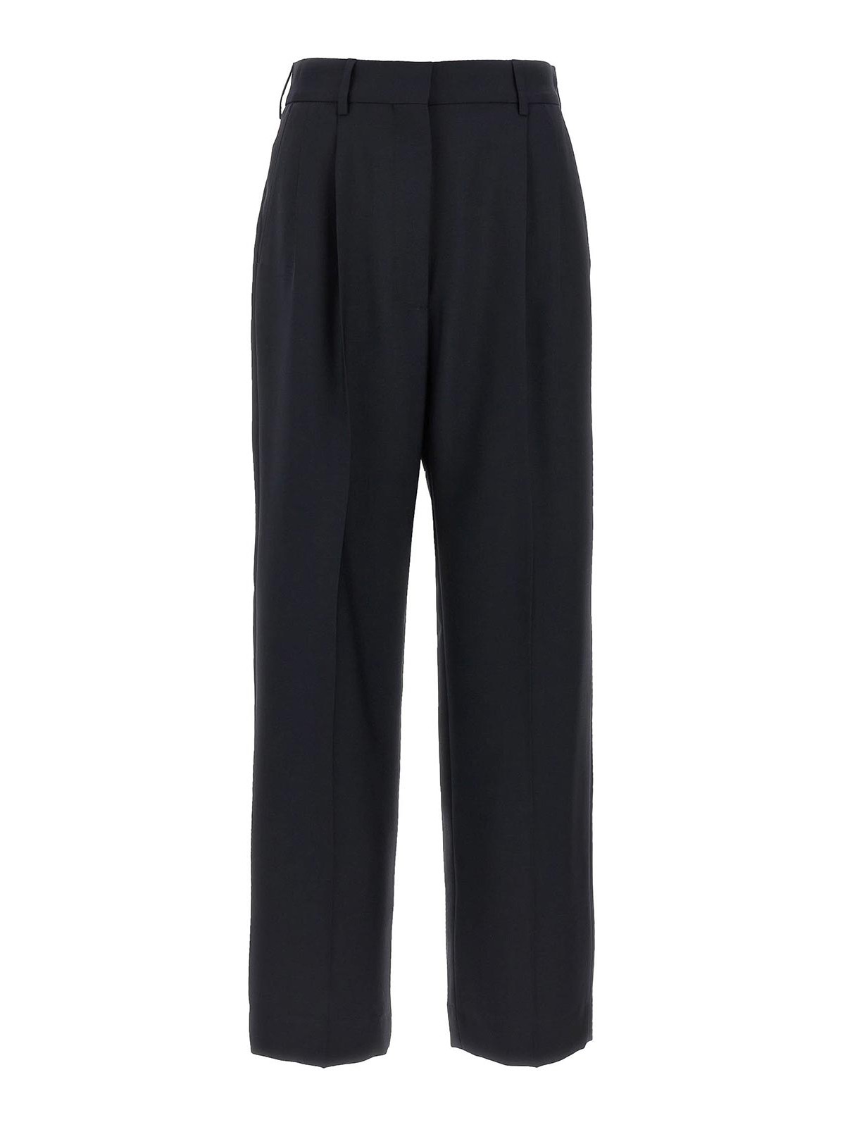 Blazé Milano Pleated Pocket Straight Trousers In Blue