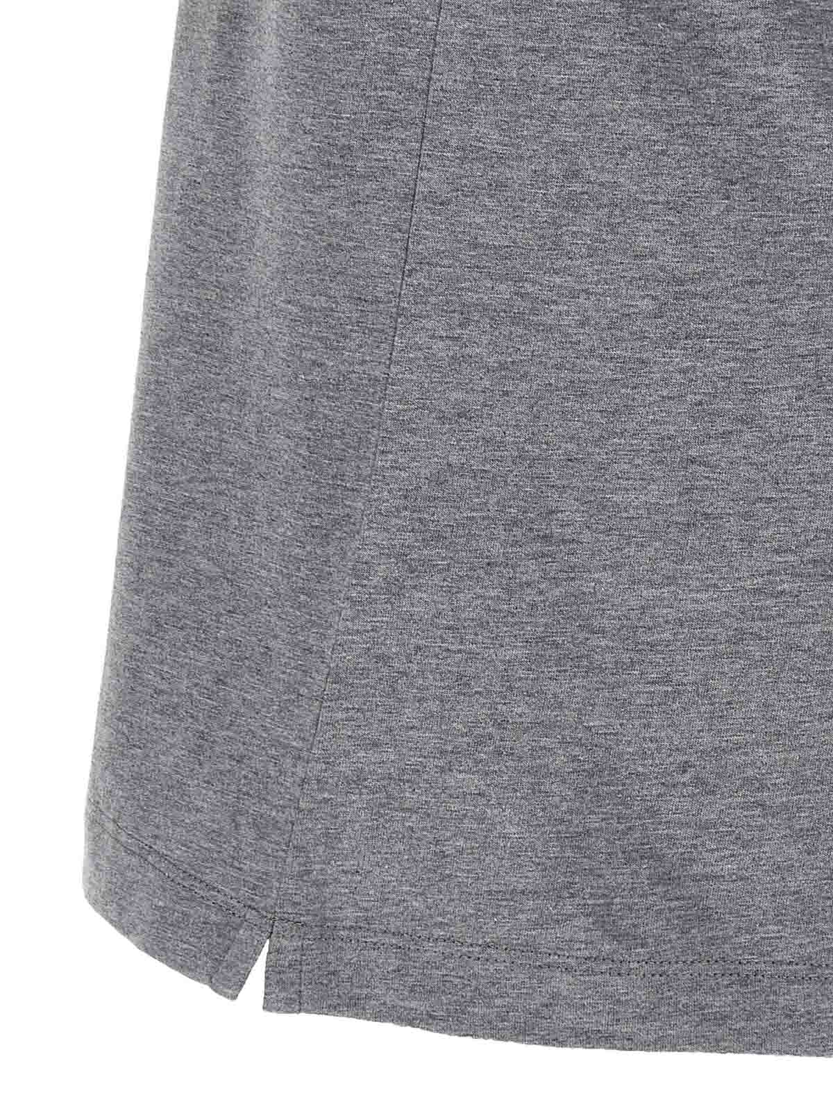 Brunello Cucinelli Men Logo Print T-shirt In Gray