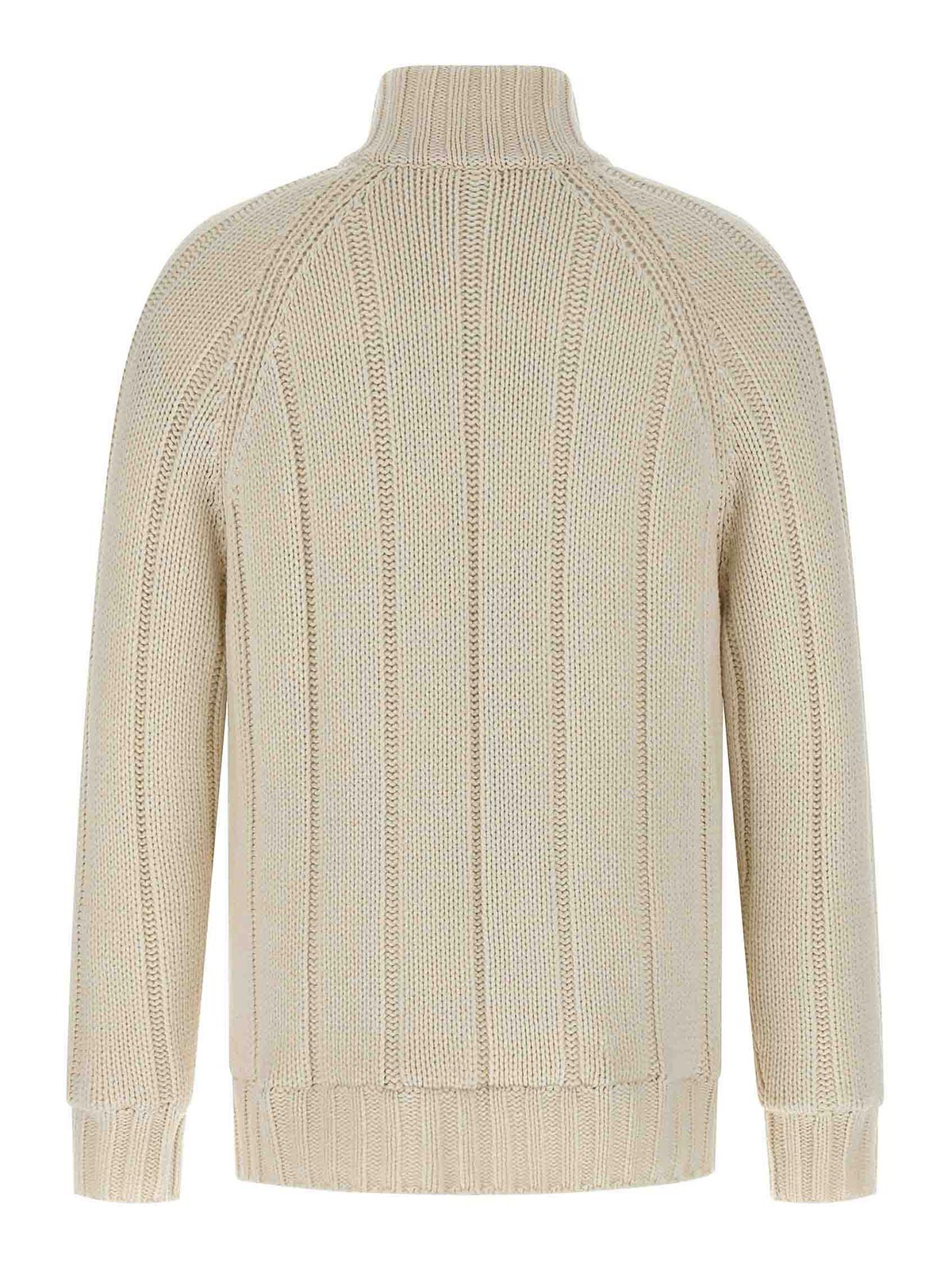 Brunello Cucinelli Cashmere Knit Down Jacket With Zip In Neutral