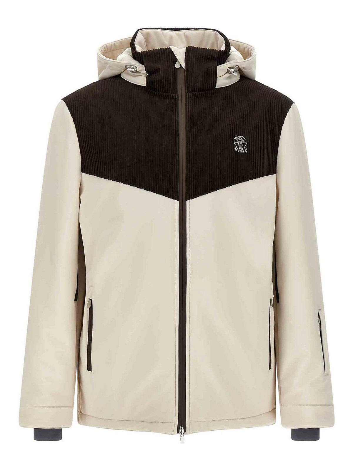 Brunello Cucinelli Corduroy Insert Ski Jacket In Multi