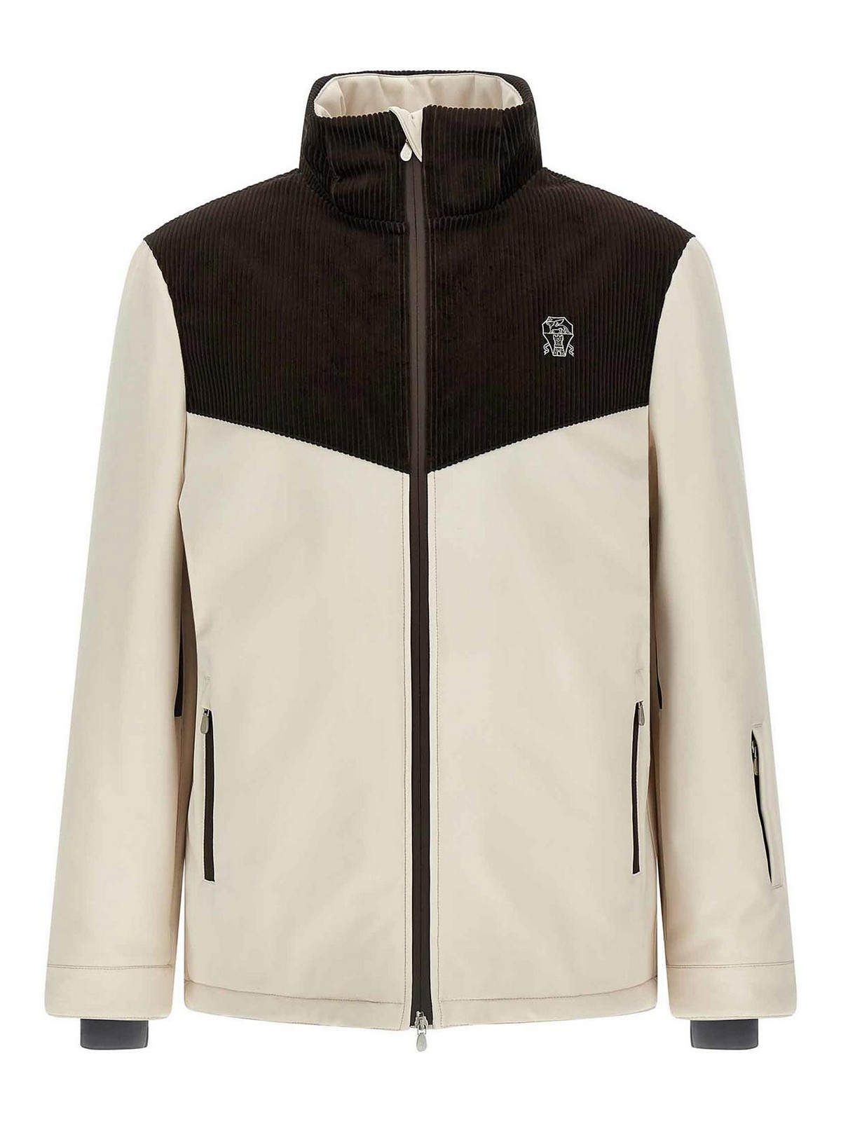 Brunello Cucinelli Corduroy Insert Ski Jacket In Multi