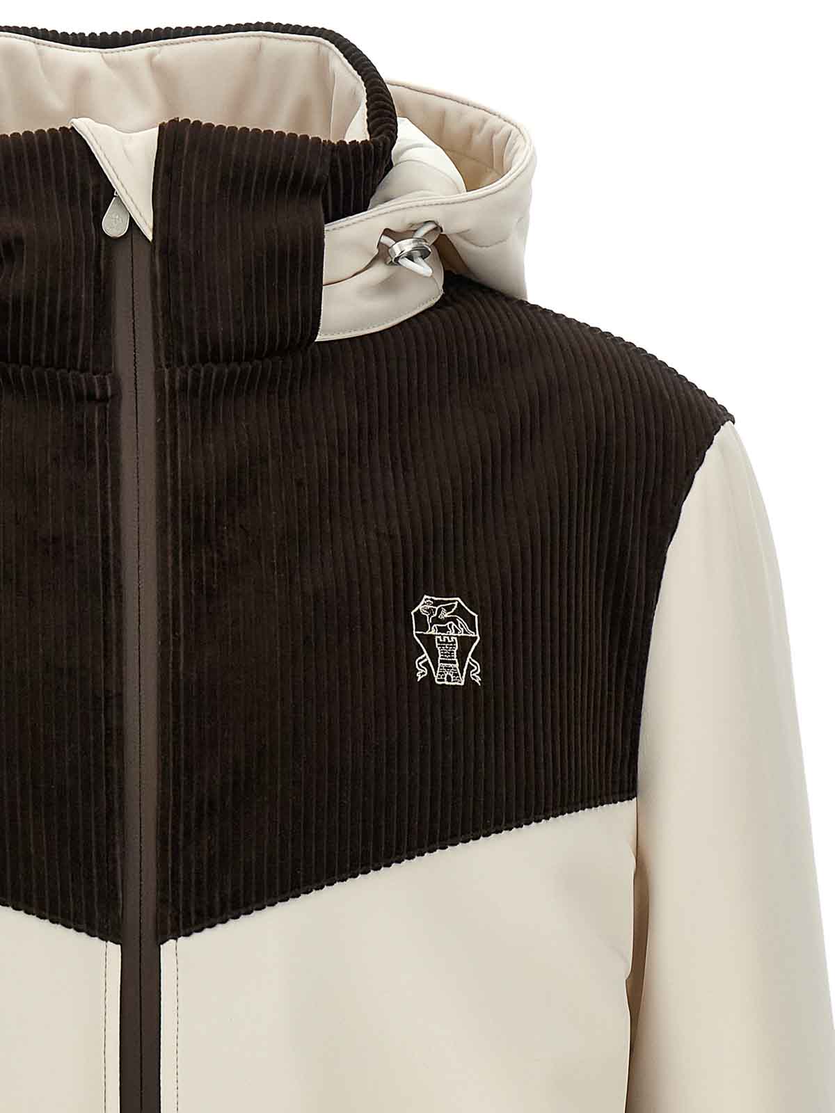 Brunello Cucinelli Corduroy Insert Ski Jacket In Multi