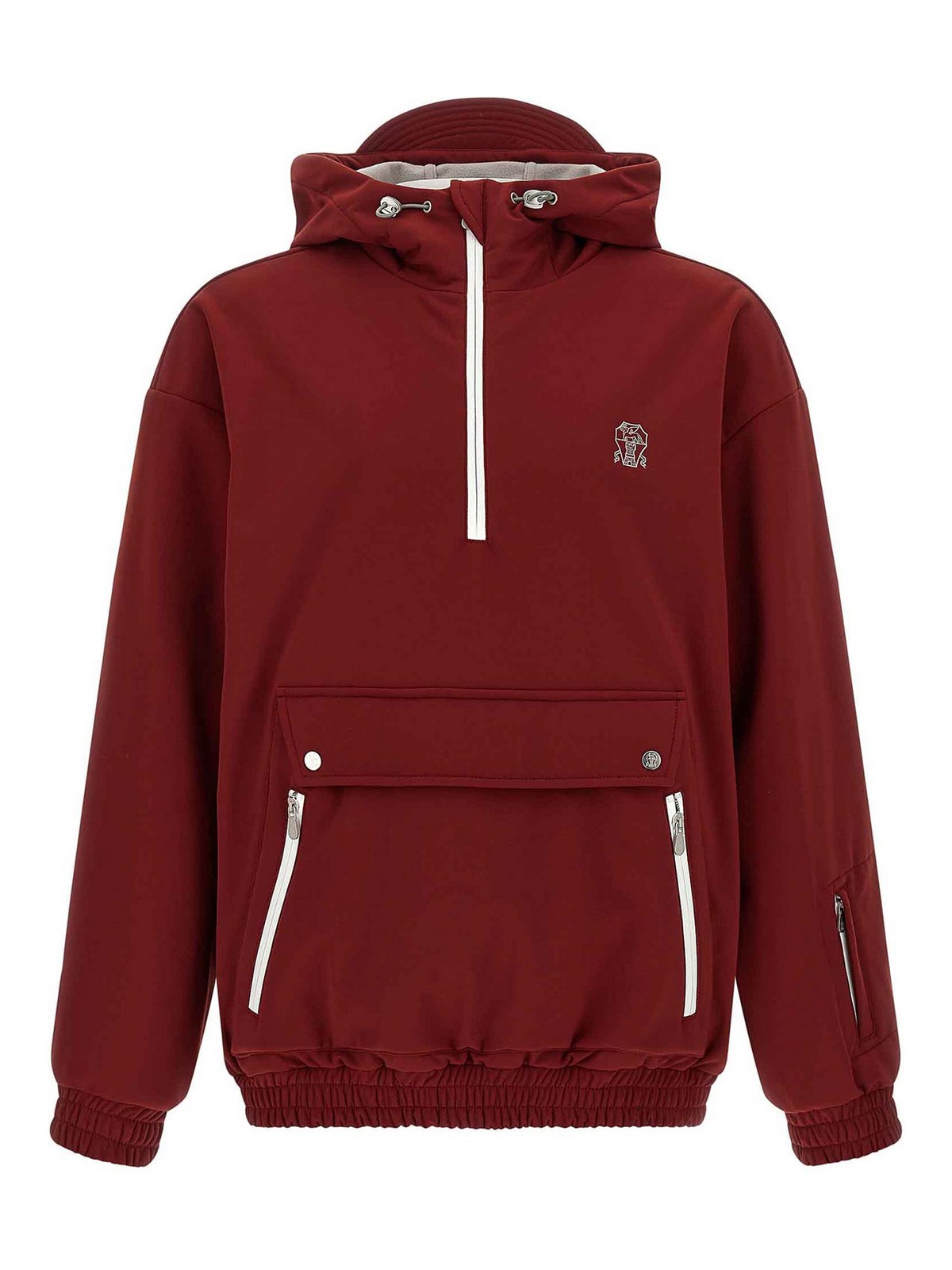 Brunello Cucinelli Sweatshirt Jacket Puffer Jackets Bordeaux In Red
