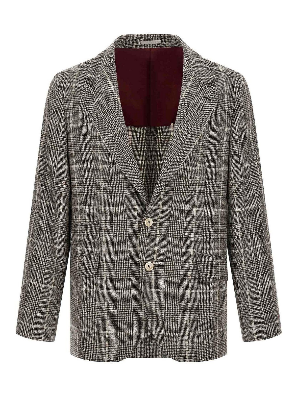 Brunello Cucinelli Cavallo Prince Of Wales-check Blazer In Multi