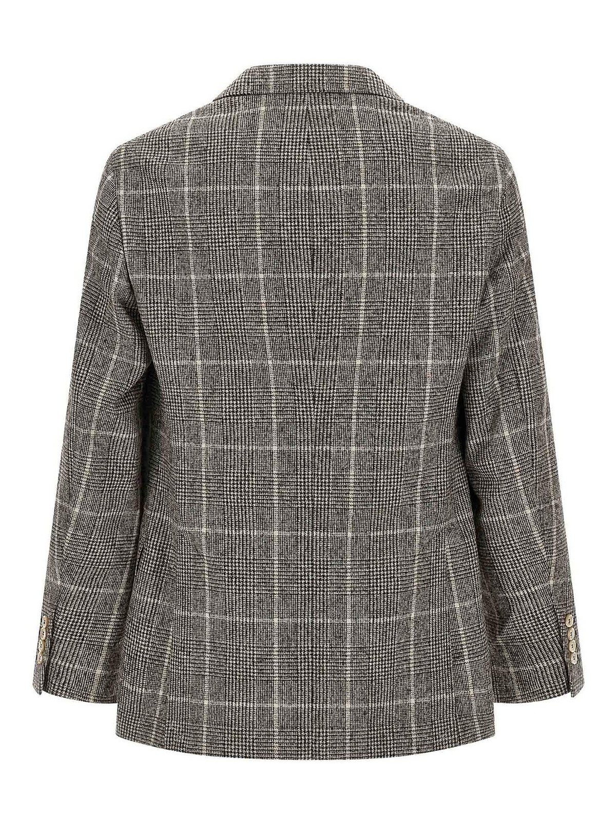 Brunello Cucinelli Cavallo Prince Of Wales-check Blazer In Multi