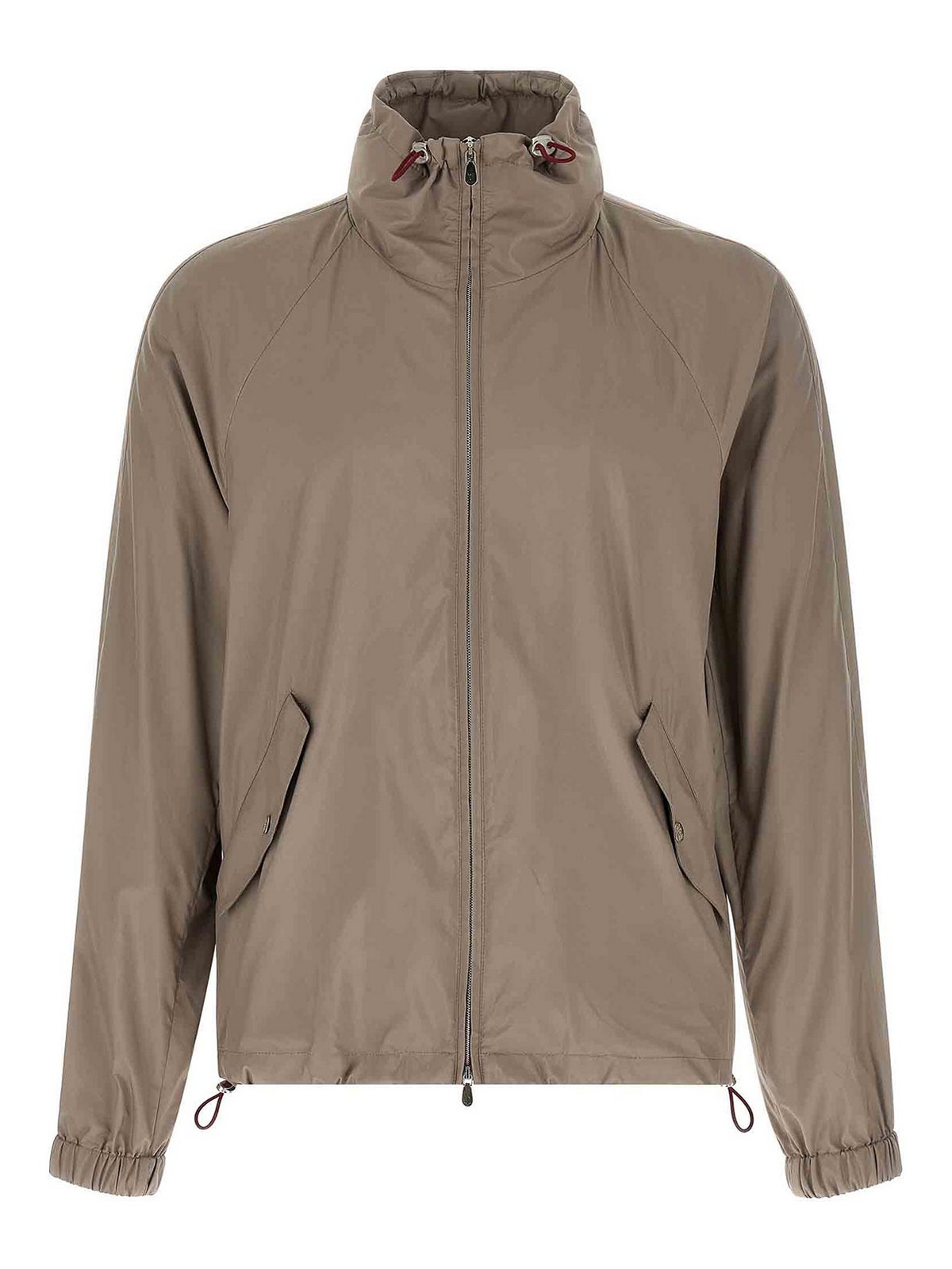 Brunello Cucinelli Foldable Unlined Jacket Puffer Jackets Gray In Brown