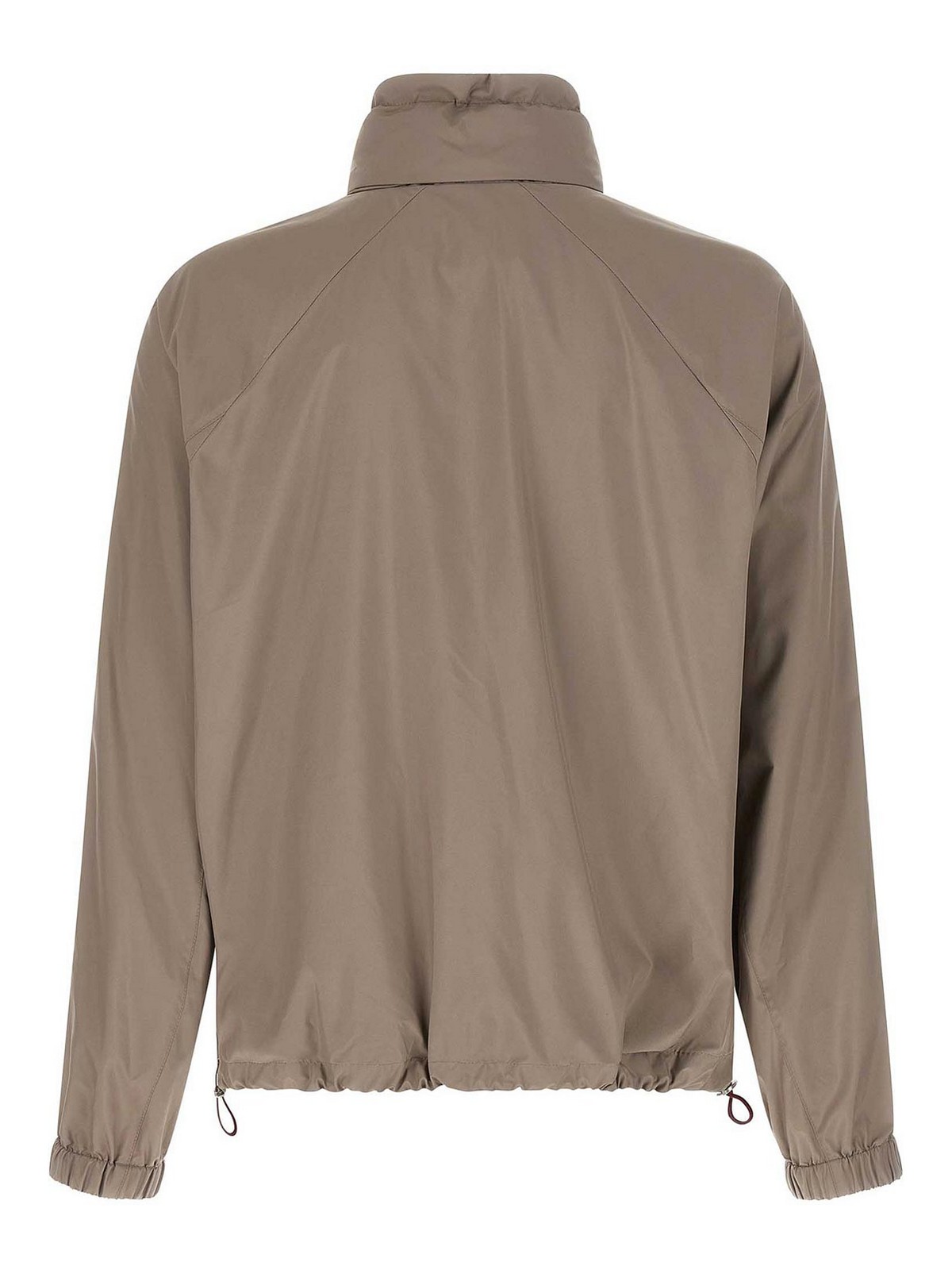 Brunello Cucinelli Foldable Unlined Jacket Puffer Jackets Gray In Brown