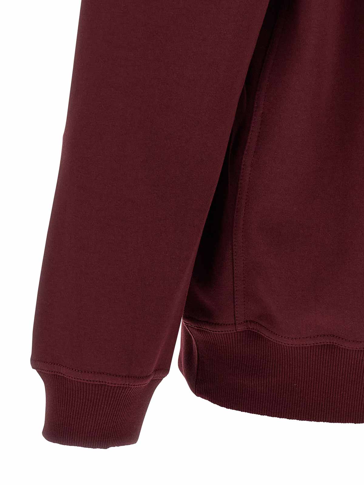 Brunello Cucinelli Maroon Techno Cotton Sweatshirt In Red
