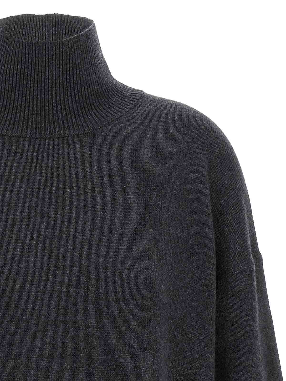 Brunello Cucinelli Sequin-embellished High-neck Mini Dress In Gray
