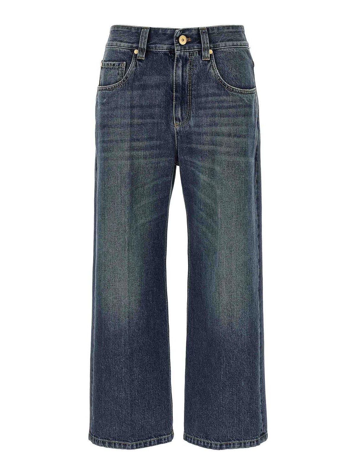 Brunello Cucinelli Contemporary Square Jeans In Blue