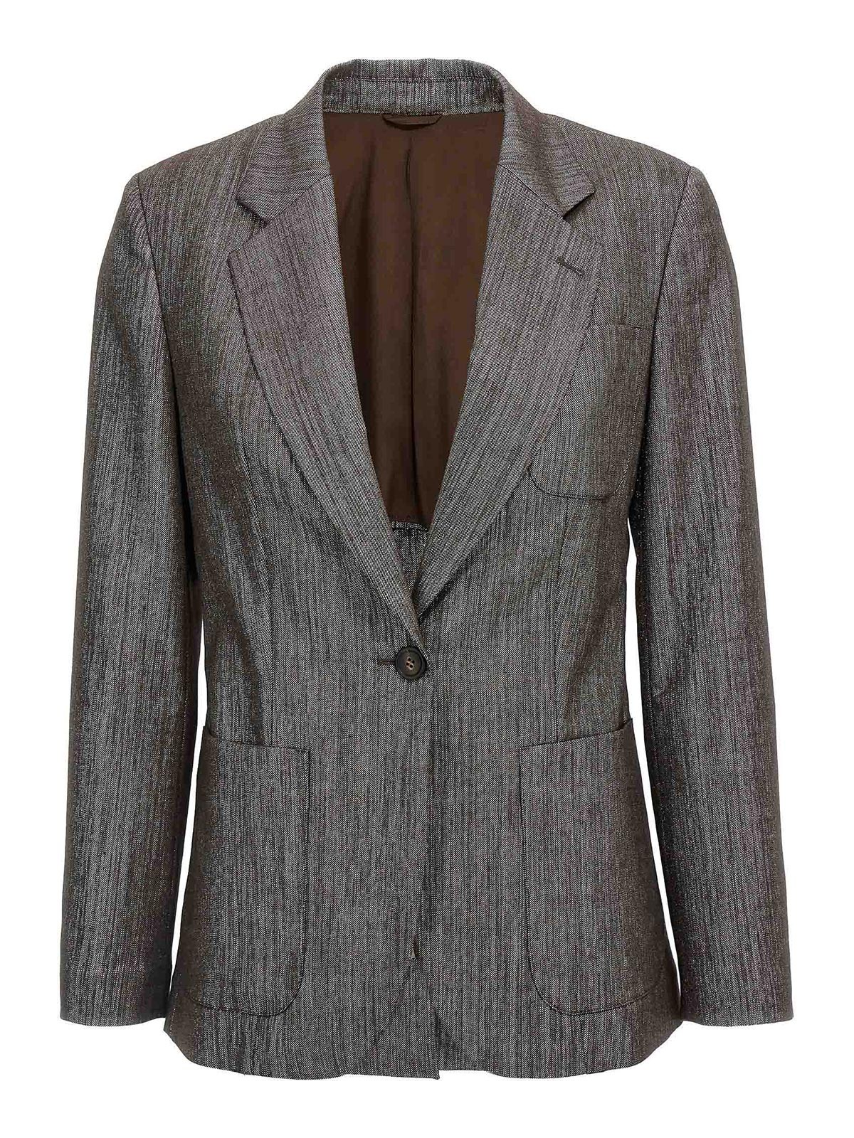 Brunello Cucinelli Blazer In Gray