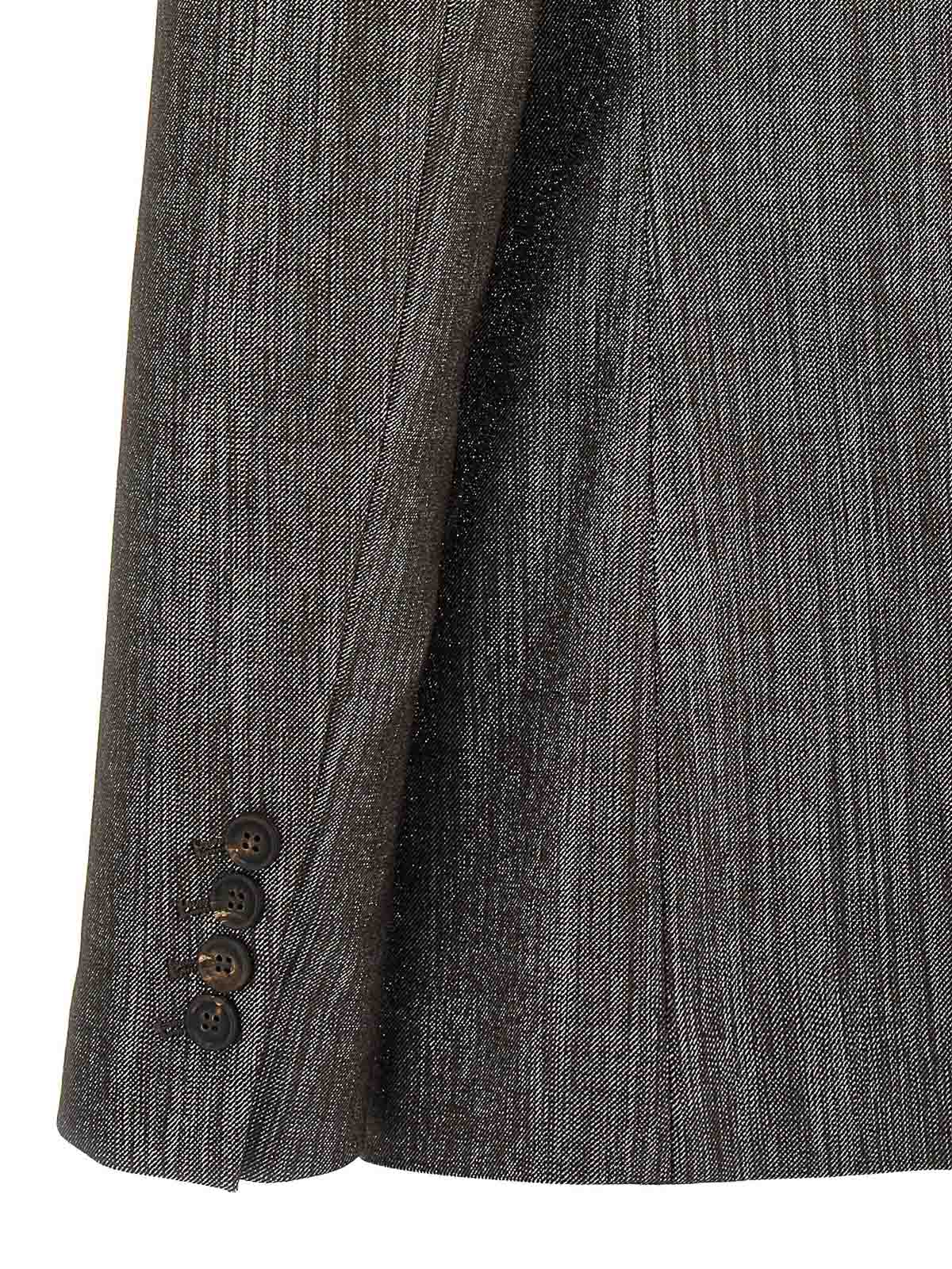 Brunello Cucinelli Women Lurex Fabric Blazer In Gray
