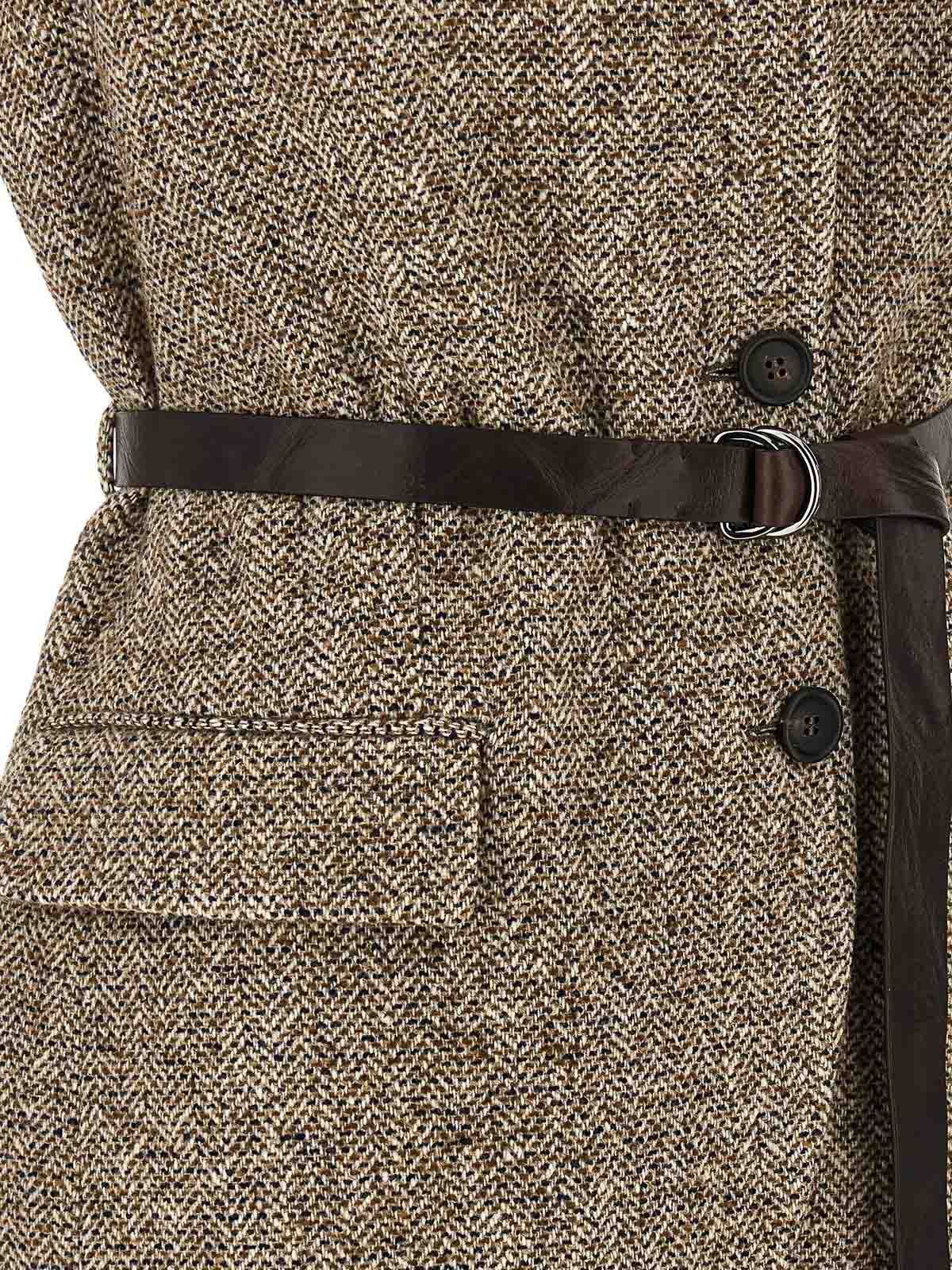 Brunello Cucinelli Women Buttoned Chevron Vest In Brown