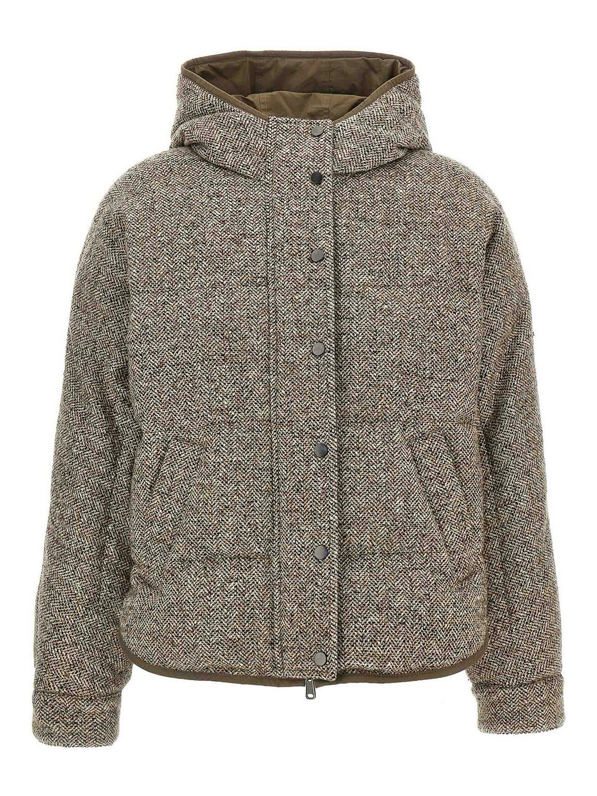 Brunello Cucinelli Reversible Down Jacket In Multi