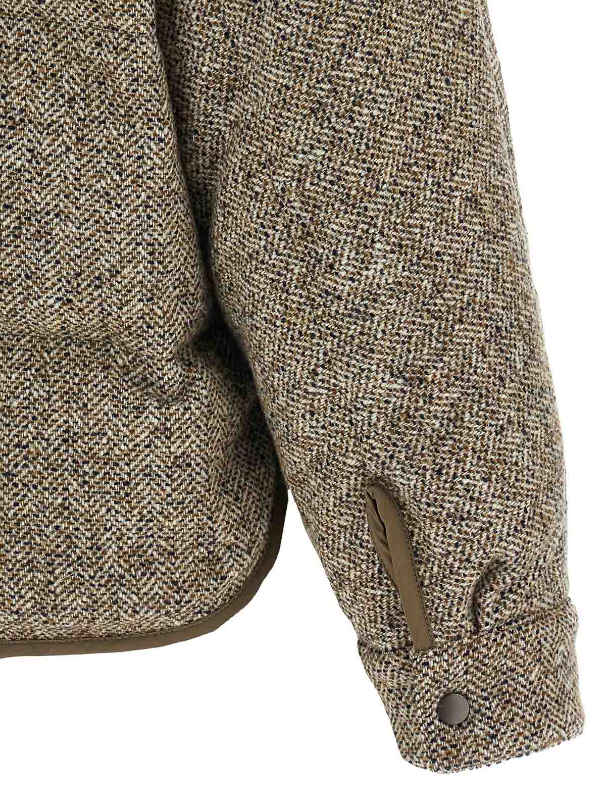 Brunello Cucinelli Reversible Down Jacket Puffer Jackets Multicolor In Multi