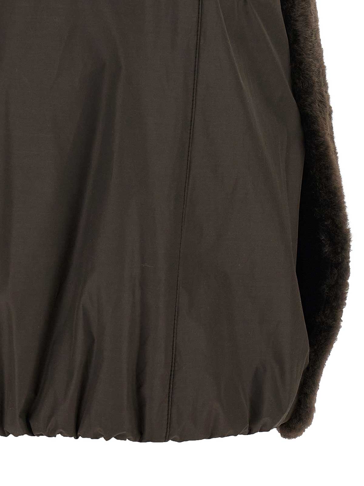 Brunello Cucinelli Reversible Hooded Faux Fur Vest In Brown