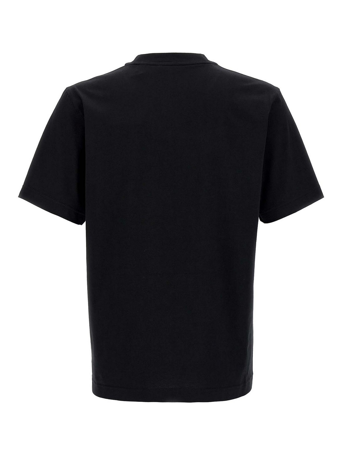 Burberry Cotton T-shirt With Knight Stamp In Black