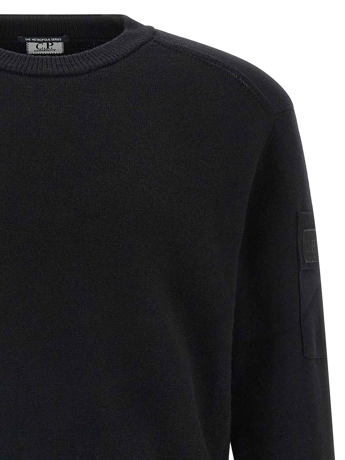C.p. Company Extrafine Wool Sweater Sweaters And Cardigans Black In Black