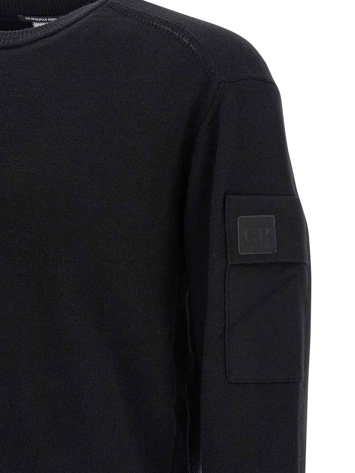 C.p. Company Extrafine Wool Sweater Sweaters And Cardigans Black In Black